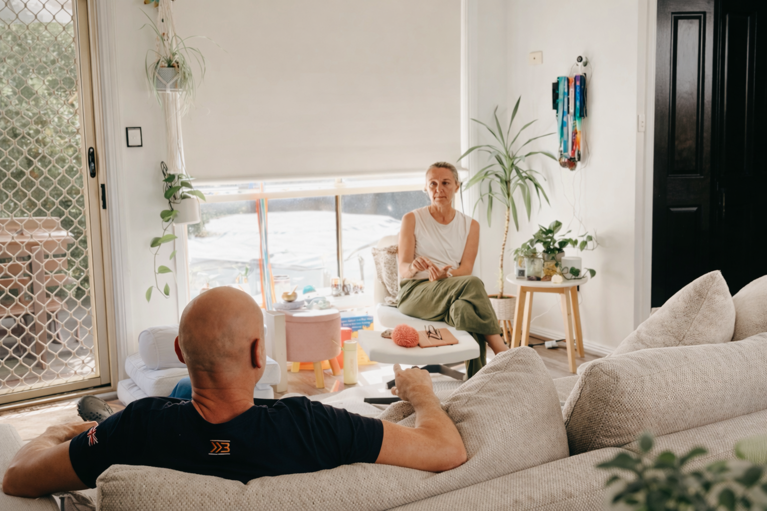 Emma Queen in a therapy session with a client